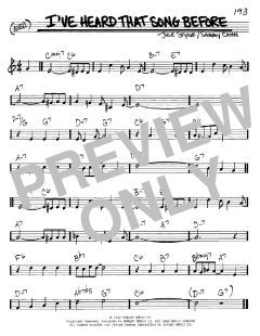 I've Heard That Song Before von Sammy Cahn (Download) 