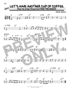 Let's Have Another Cup Of Coffee von Irving Berlin (Download) 