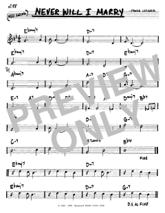 Never Will I Marry von Frank Loesser (Download) 
