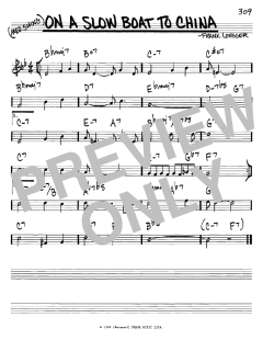 On A Slow Boat To China von Frank Loesser (Download) 