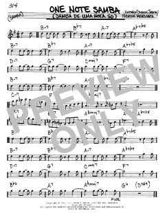 One Note Samba von Antonio Carlos Jobim (Download) 