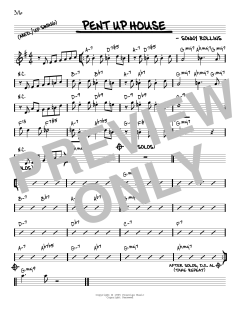 Pent Up House [Reharmonized version] von Sonny Rollins (Download) 