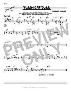 Pussy Cat Dues [Reharmonized version] von Charles Mingus (Download) 