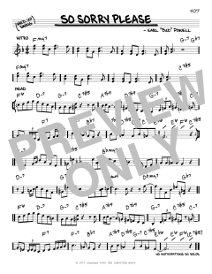 So Sorry Please von Bud Powell (Download) 