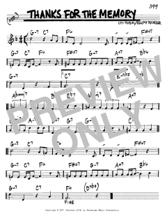 Thanks For The Memory von Ralph Rainger (Download) 