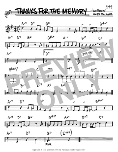Thanks For The Memory von Ralph Rainger (Download) 