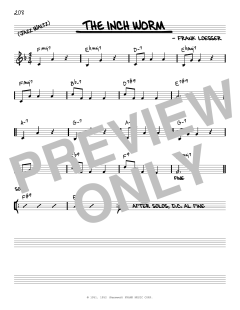 The Inch Worm [Reharmonized version] von Frank Loesser (Download) 