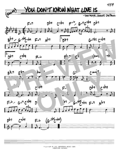 You Don't Know What Love Is von Carol Bruce (Download) 