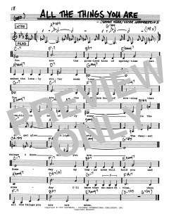 All The Things You Are von Jerome Kern (Download) 