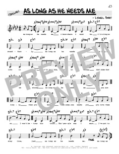 As Long As He Needs Me von Lionel Bart (Download) 