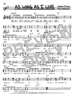 As Long As I Live von Lena Horne (Download) 