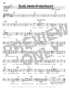 Blue Moon Of Kentucky von Bill Monroe (Download) 