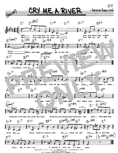 Cry Me A River von Arthur Hamilton (Download) 