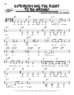 Ev'rybody Has The Right To Be Wrong! von Sammy Cahn (Download) 