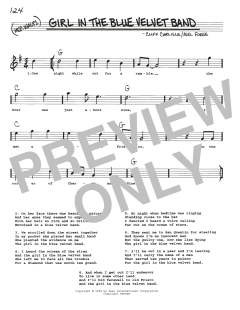 Girl In The Blue Velvet Band von Mel Foree (Download) 
