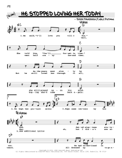 He Stopped Loving Her Today von George Jones (Download) 