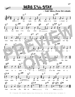Here I'll Stay von Kurt Weill (Download) 