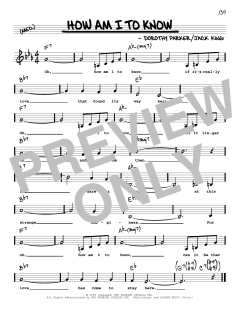 How Am I To Know von Dorothy Parker (Download) 