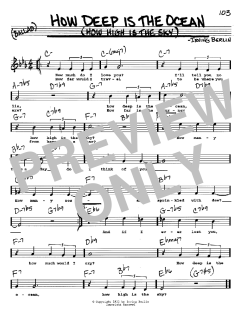 How Deep Is The Ocean von Irving Berlin (Download) 