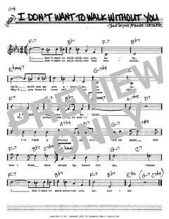 I Don't Want To Walk Without You von Frank Loesser (Download) 