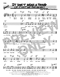 It Don't Mean A Thing von Duke Ellington (Download) 