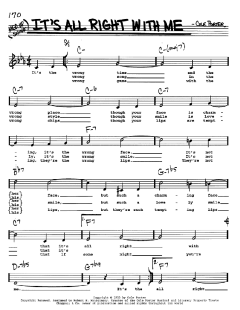 It's All Right With Me von Cole Porter (Download) 