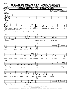 Mammas Don't Let Your Babies Grow Up To Be Cowboys von Ed Bruce (Download) 