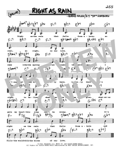 Right As Rain von Harold Arlen (Download) 