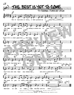 The Best Is Yet To Come von Cy Coleman (Download) 