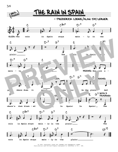 The Rain In Spain von Alan Jay Lerner (Download) 