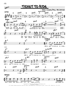 Ticket To Ride [Jazz version] von The Beatles (Download) 