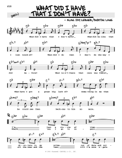 What Did I Have That I Don't Have? von Burton Lane (Download) 