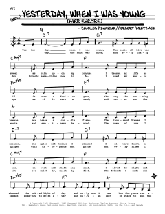 Yesterday, When I Was Young von Roy Clark (Download) 