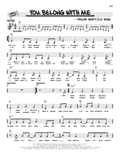 You Belong With Me von Taylor Swift (Download) 