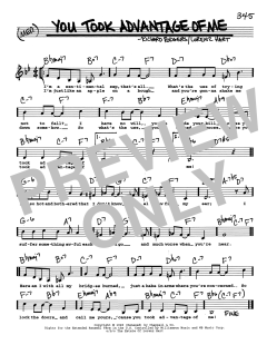 You Took Advantage Of Me von Richard Rodgers (Download) 
