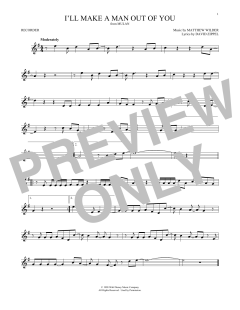 I'll Make A Man Out Of You von David Zippel (Download) 