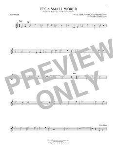 It's A Small World von Robert Bernard Sherman (Download) 
