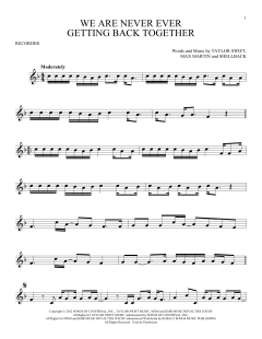 We Are Never Ever Getting Back Together von Taylor Swift (Download) 
