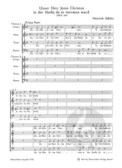 Unser Herr Jesus Christus, in der Nacht, da er verraten ward SWV 495 von Heinrich Schütz (Download) 