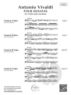 4 Sonatas op. 5 von Antonio Vivaldi (Download) 