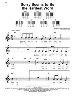 Sorry Seems To Be The Hardest Word von Elton John (Download) 