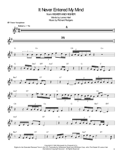 It Never Entered My Mind (Download) 