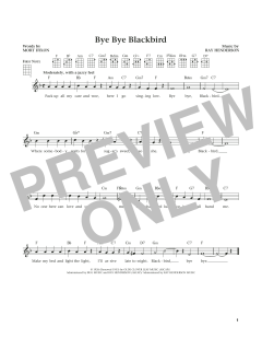 Bye Bye Blackbird von Ray Henderson (Download) 