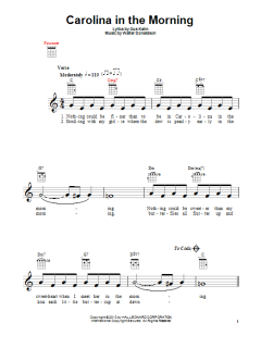Carolina In The Morning von Gus Kahn (Download) 