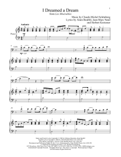 I Dreamed A Dream von Alain Boublil (Download) 