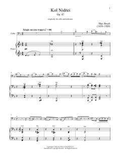 Kol Nidrei, Op. 47 von Max Bruch (Download) 