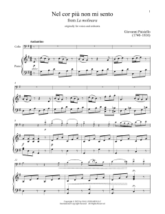 Nel Cor Piu Non Mi Sento von Giovanni Paisiello (Download) 
