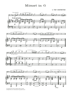 Minuet In G von Ludwig van Beethoven (Download) 