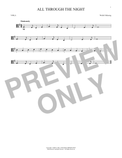 All Through The Night von Welsh Folksong (Download) 