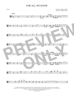 For All We Know von Fred Coots (Download) 